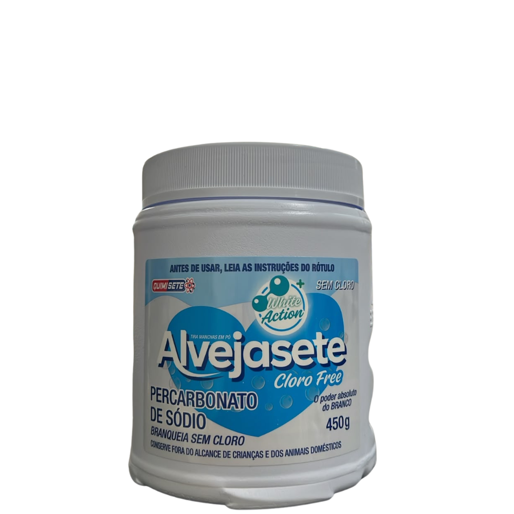 1783606709391-me9y3klfu8r.png ALVEJASETE CLORO FREE PERCARBONATO DE SODIO PARA ROUPAS BRANCAS 450 G - Imagem 1